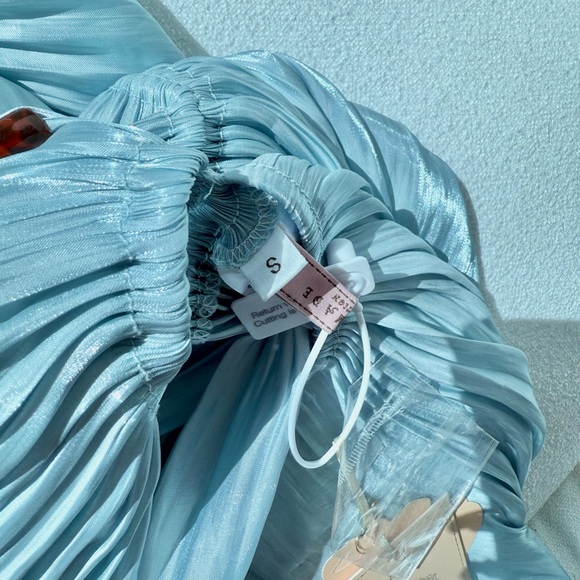 Lacemade Light Blue Satin Dress - Picture 4 of 5